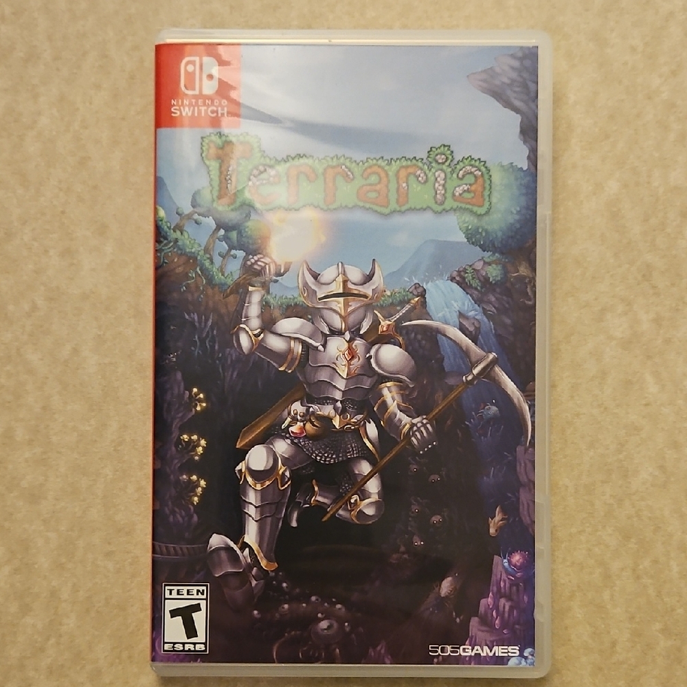 Nintendo Switch Terraria - Adventure Game with Red and Green